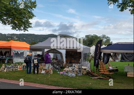 Outdoor marques at the Malvern Autumn show held at the Three Counties Showgrounds at Malvern in Worcestershire, Britain Stock Photo