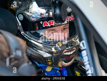 Silverstone, UK. 23rd Sep, 2023. Nick Halstead, Bristol Street Motors with EXCELR8, Hyundai i30N during the Kwik Fit British Touring Car Championships (BTCC) at Silverstone, Towcester, Northamptonshire, UK on 23 September 2023. Credit: LFP/Alamy Live News Stock Photo