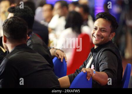 Shakib Al Hasan join the Bangladesh Premier League (BPL) franchise club Rangpur Riders in the BPL 10th edition. Bangladesh, 24 September, 2023. Stock Photo