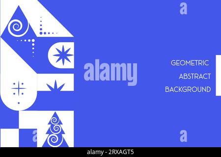 Geometric shapes winter abstract background. Vector illustration, for background Stock Vector