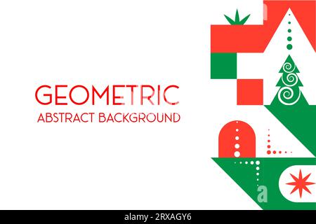 Geometric shapes winter abstract background. Vector illustration, for background Stock Vector