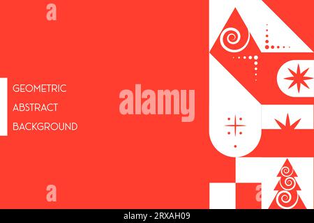 Geometric shapes winter abstract background. Vector illustration, for background Stock Vector