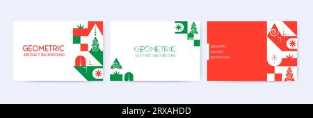 Geometric shapes winter abstract background. Vector illustration, for background Stock Vector
