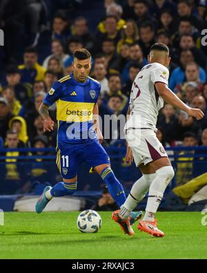 Buenos Aires, Argentina. 23rd Sep, 2023. Lucas Janson of Boca Juniors during the Liga Argentina match between Boca Juniors and CA Lanus played at La Bombonera Stadium on September 23, 2023 in Buenos Aires, Spain. (Photo by Santiago Joel Abdala/PRESSINPHOTO) Credit: PRESSINPHOTO SPORTS AGENCY/Alamy Live News Stock Photo