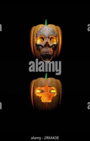 Jack o Lantern clip art. Halloween pumpkin isolated on black background ...