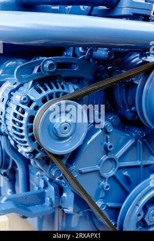 Brand new marine diesel engine from a boat Stock Photo