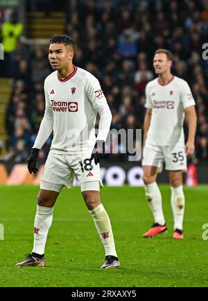 Turf Moor, Burnley, Lancashire, UK. 23rd Sep, 2023. Premier League Football, Burnley versus Manchester United; Casemiro of Manchester United Credit: Action Plus Sports/Alamy Live News Stock Photo