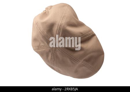 Light brown ascot cap isolated on a white background. Stock Photo