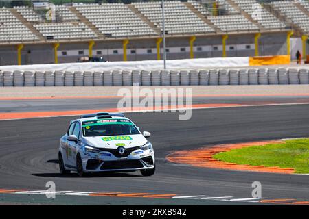 08 RODRIGO Joaquin ESP, Team VRT, Clio cup series, action during the 9th round of the Clio Cup Europe 2023, from September 22 to 24, 2023 on the Circuit de la Comunitat Valenciana Ricardo Tormo, in Valencia, Spain - Photo Grégory Lenormand/DPPI Credit: DPPI Media/Alamy Live News Stock Photo