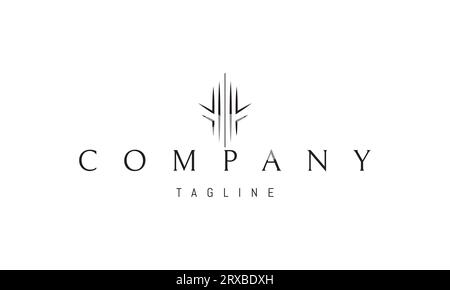 A vector logo with an abstract image of a high-tech structure. Stock Vector