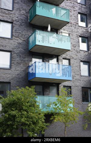 Modern apartments with exposed livingspace Stock Photo