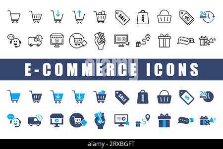E-commerce icon set. Stock Vector