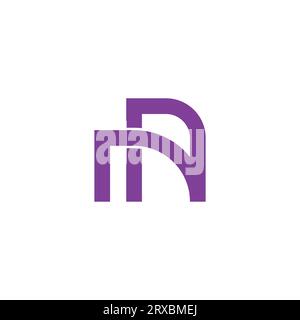 letter nn geometric simple linked logo vector Stock Vector