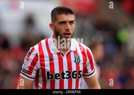 Lynden Gooch #2 of Stoke City looks dejected at full time during the ...