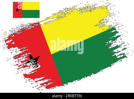 Brush Design Guinea Bissau Flag Vector Stock Vector