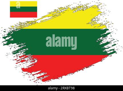 Brush Design Lithuania Flag Vector Stock Vector
