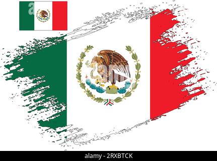 Brush Design Mexico Flag Vector Stock Vector