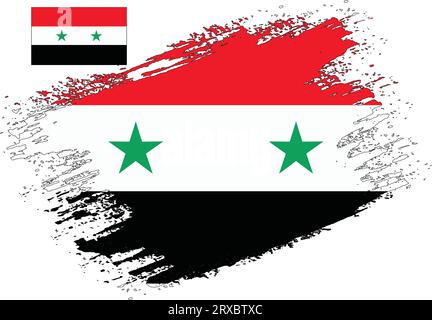 Brush Design Syria Flag Vector Stock Vector