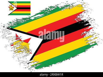 Brush Design Zimbabwe Flag Vector Stock Vector