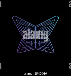 illustration of a butterfly. Butterfly logo design Stock Vector