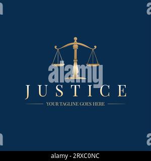 Attorney at law logo design, Leagl. Advocacy. Stock Vector
