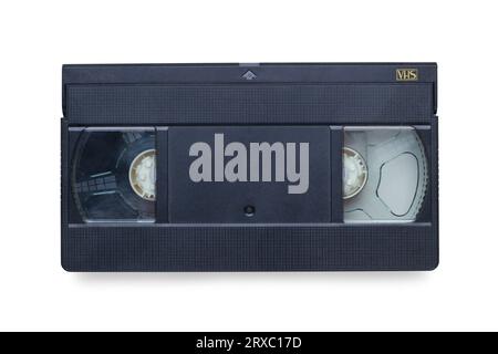 Old video cassette isolated on white background Stock Photo