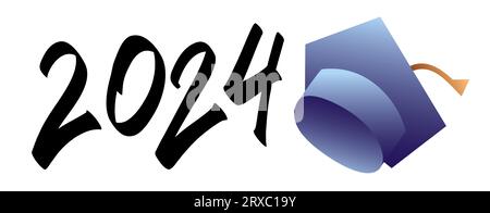 Blue Class of 2024 Graduation Cap Stock Vector Image & Art - Alamy