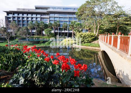 Overview of the grounds at the Gran Meliá Arusha hotel, Arusha, Tanzania. Stock Photo