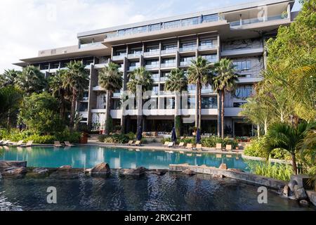 Overview of the grounds at the Gran Meliá Arusha hotel, Arusha, Tanzania. Stock Photo