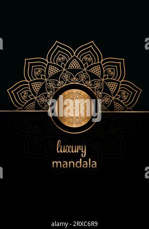 vector golden color mandala wallpaper design Stock Vector