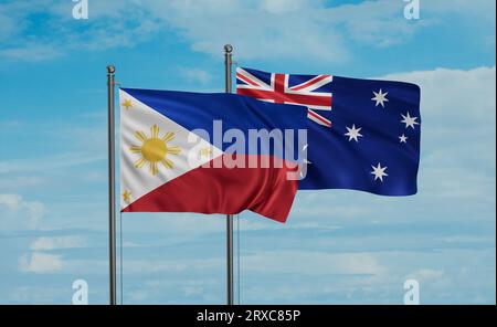 Flag of Australia and Philippines. Two Flag Together. Australian and ...