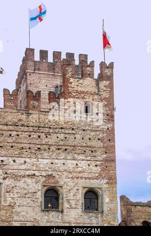 the medieval toer of  lower castle of Marostica, Veneto, Italy Stock Photo