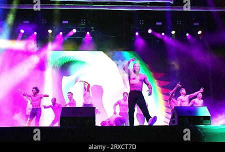 Las Vegas, USA. 23rd Sep, 2023. Magic Mike performs during Day 2 of the Life Is Beautiful 2023 on September 23, 2023 in Las Vegas, Nevada. Photo: Casey Flanigan/imageSPACE Credit: Imagespace/Alamy Live News Stock Photo