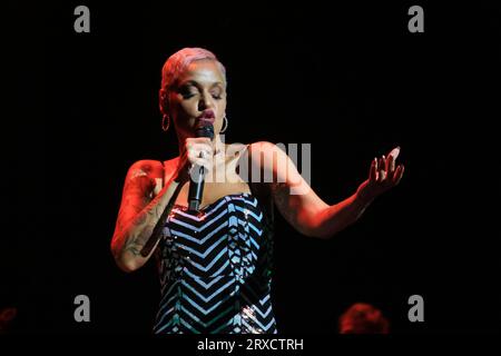 Madrid, Spain. 24th Sep, 2023. The singer Mariza (Marisa dos Reis Nunes) performs during the Fado festival at the Teatro Real in Madrid, September 24, 2023, Spain (Photo by Oscar Gonzalez/Sipa USA) (Photo by Oscar Gonzalez/Sipa USA) Credit: Sipa USA/Alamy Live News Stock Photo