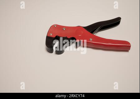 red and black wire stripper with big jaws Stock Photo