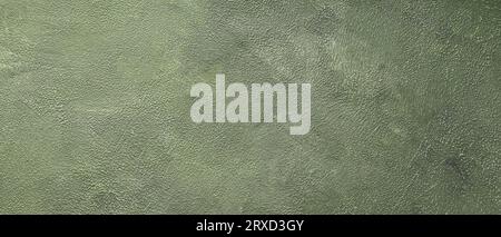 Green painted wall texture. Empty and clean green concrete wall Stock Photo
