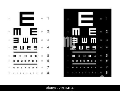 Eye chart chart used measure hi-res stock photography and images - Alamy