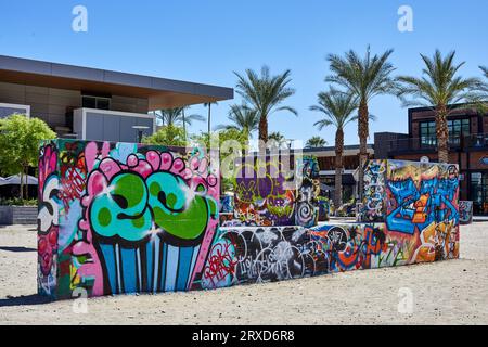 Palm Springs, California, USA. 24th Sep, 2023. The Grafitti Yard in downtown Palm Springs. Commissioned in 2019 by the Palm Springs Public Arts Commission in 2019. (Credit Image: © Ian L. Sitren/ZUMA Press Wire) EDITORIAL USAGE ONLY! Not for Commercial USAGE! Stock Photo