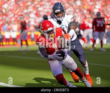 Kansas City Chiefs' Jerick McKinnon (1) is hit by San Francisco 49ers ...