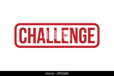 Red Challenge Rubber Stamp Seal Vector Stock Vector