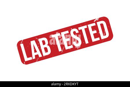 Lab Tested rubber grunge stamp seal vector Stock Vector