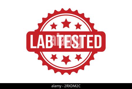 Lab Tested rubber grunge stamp seal vector Stock Vector