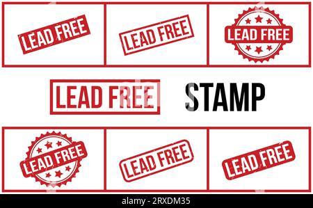 Lead free sign label stock Royalty Free Vector Image