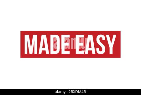 Red Made Easy Rubber Stamp Seal Vector Stock Vector
