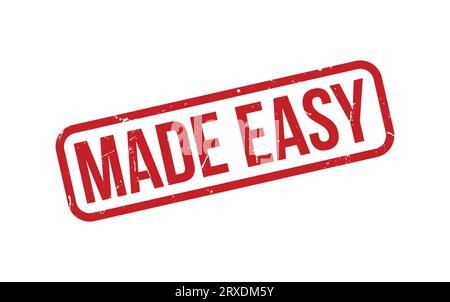 Red Made Easy Rubber Stamp Seal Vector Stock Vector