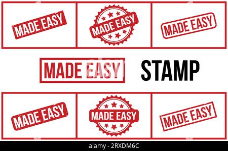 Made Easy Rubber Stamp Set Vector Stock Vector