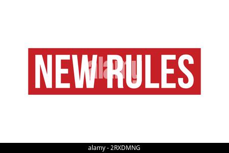 Red New Rules Rubber Stamp Seal Vector Stock Vector
