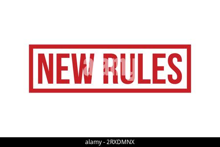 New Rules Rubber Stamp Seal Vector Stock Vector