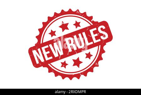 New Rules rubber grunge stamp seal vector Stock Vector