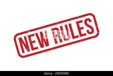 Red New Rules Rubber Stamp Seal Vector Stock Vector